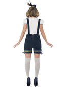 Traditional Deluxe Bavarian Costume Adult Blue Lederhosen White Top 3