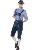Traditional Rutger Bavarian Costume Deluxe Adult Blue Lederhosen Shirt 4