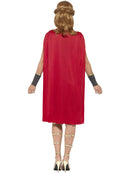 Roman Warrior Costume Adult Black Dress Attached Cape Arm Cuffs Headband 3