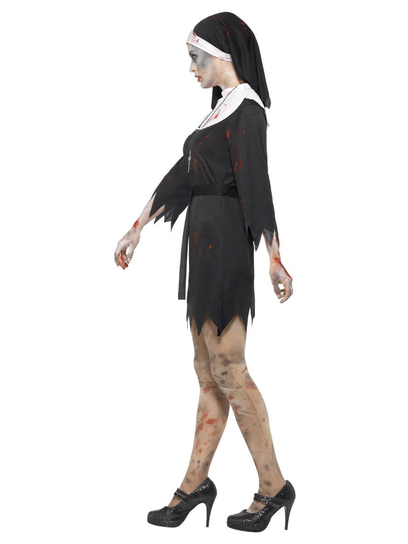 Zombie Sister Costume Womens Black Nun_3 sm-45527X1