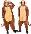 Plush Onesie Monkey  Hooded Jumpsuit 