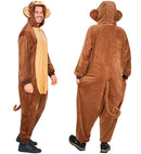 Plush Onesie Monkey  Hooded Jumpsuit 