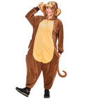 Plush Onesie Monkey  Hooded Jumpsuit 