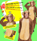 Plush Onesie Monkey  Hooded Jumpsuit 