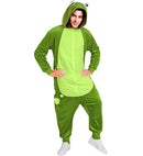 Plush Onesie Frog  Hooded Jumpsuit 