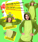 Plush Onesie Frog  Hooded Jumpsuit 