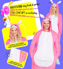 Plush Onesie Bunny  Hooded Jumpsuit 