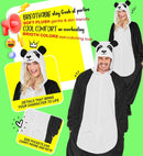 Plush Onesie Panda  Hooded Jumpsuit 