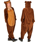 Plush Onesie Bear  Hooded Jumpsuit 