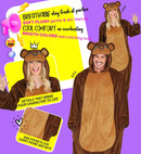 Plush Onesie Bear  Hooded Jumpsuit 