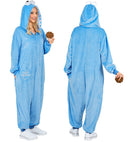 Plush Onesie Sweets Monster  Hooded Jumpsuit, Biscuit 