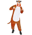 Plush Onesie Tiger  Hooded Jumpsuit 