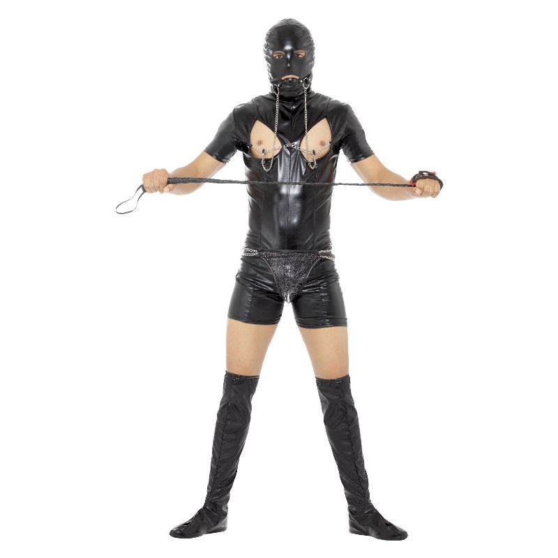 Bondage Gimp Costume with Bodysuit Black Adult_1 sm-45599L