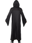 Wizard Cloak Black Hooded Sorcerer Adult Costume Robe 3