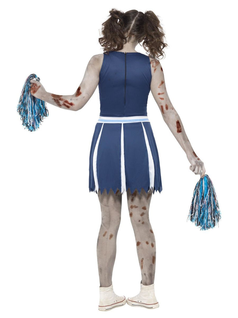Zombie Cheerleader Costume Teen Blue_4 