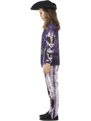 Deluxe Jolly Rotten Pirate Girl Costume Kids Sublimation Print Blue Top Trousers and Hat 2