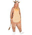 Plush Onesie Giraffe  Hooded Jumpsuit 