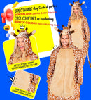 Plush Onesie Giraffe  Hooded Jumpsuit 
