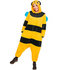 Plush Onesie Bee  Hooded Jumpsuit 
