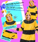 Plush Onesie Bee  Hooded Jumpsuit 