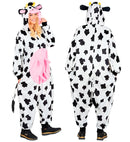 Plush Onesie Cow  Hooded Jumpsuit 