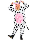 Plush Onesie Cow  Hooded Jumpsuit 