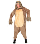 Plush Onesie Sloth  Hooded Jumpsuit 