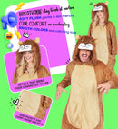 Plush Onesie Lion  Hooded Jumpsuit 
