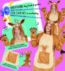 Plush Onesie Kangaroo  Hooded Jumpsuit, Baby Kangaroo 