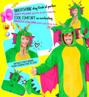 Plush Onesie Dragon  Hooded Jumpsuit 