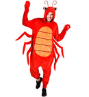 Plush Onesie Lobster  Hooded Jumpsuit 