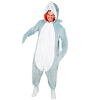 Plush Onesie Shark  Hooded Jumpsuit 