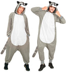 Plush Onesie Racoon  Hooded Jumpsuit 