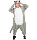Plush Onesie Racoon  Hooded Jumpsuit 