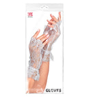 White Fingerless Lace Gloves