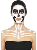 Skeleton Liquid Latex Kit Adult Make Up Pots 2 Sponge Applicators 4