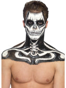 Skeleton Liquid Latex Kit Adult Make Up Pots 2 Sponge Applicators 13