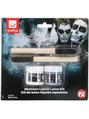 Skeleton Liquid Latex Kit Adult Make Up Pots 2 Sponge Applicators 2
