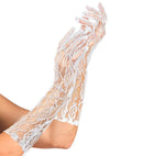 White Lace Gloves 40 Cm
