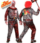 Evil Clown Fast Costume  Jacket, Pants, Gloves, Mask 