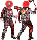 Evil Clown Fast Costume  Jacket, Pants, Gloves, Mask 