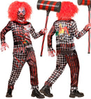 Evil Clown Fast Costume  Jacket, Pants, Gloves, Mask 