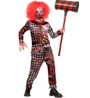 Evil Clown Fast Costume  Jacket, Pants, Gloves, Mask 