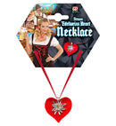 Red Heart Ribbon Necklace With Strass Edelweiss