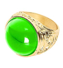 Gold Ring With Green Gem