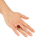 Gold Ring With Red Gem