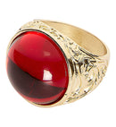 Gold Ring With Red Gem