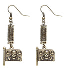 Pair Of Pirate Flag Earrings