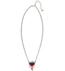 Devilish Red Heart Gem Necklace