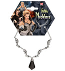 Bat Necklace With Black Gem